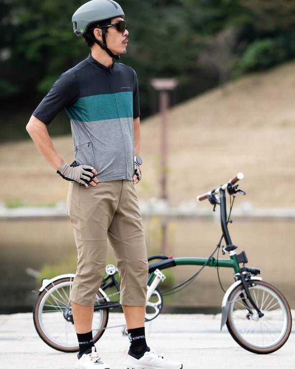 5-pocket heather grey jersey