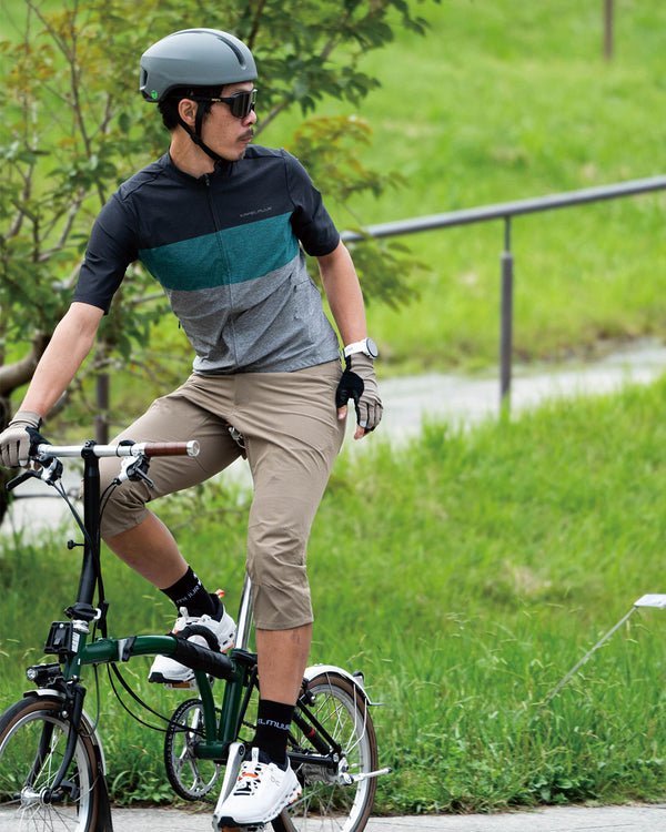 5-pocket heather grey jersey