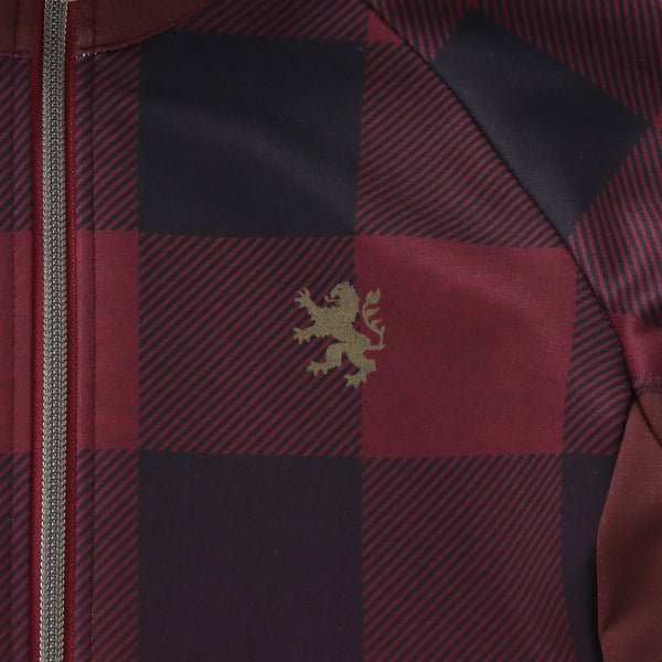 Ladies Thermo Jacket Buffalo Check Burgundy