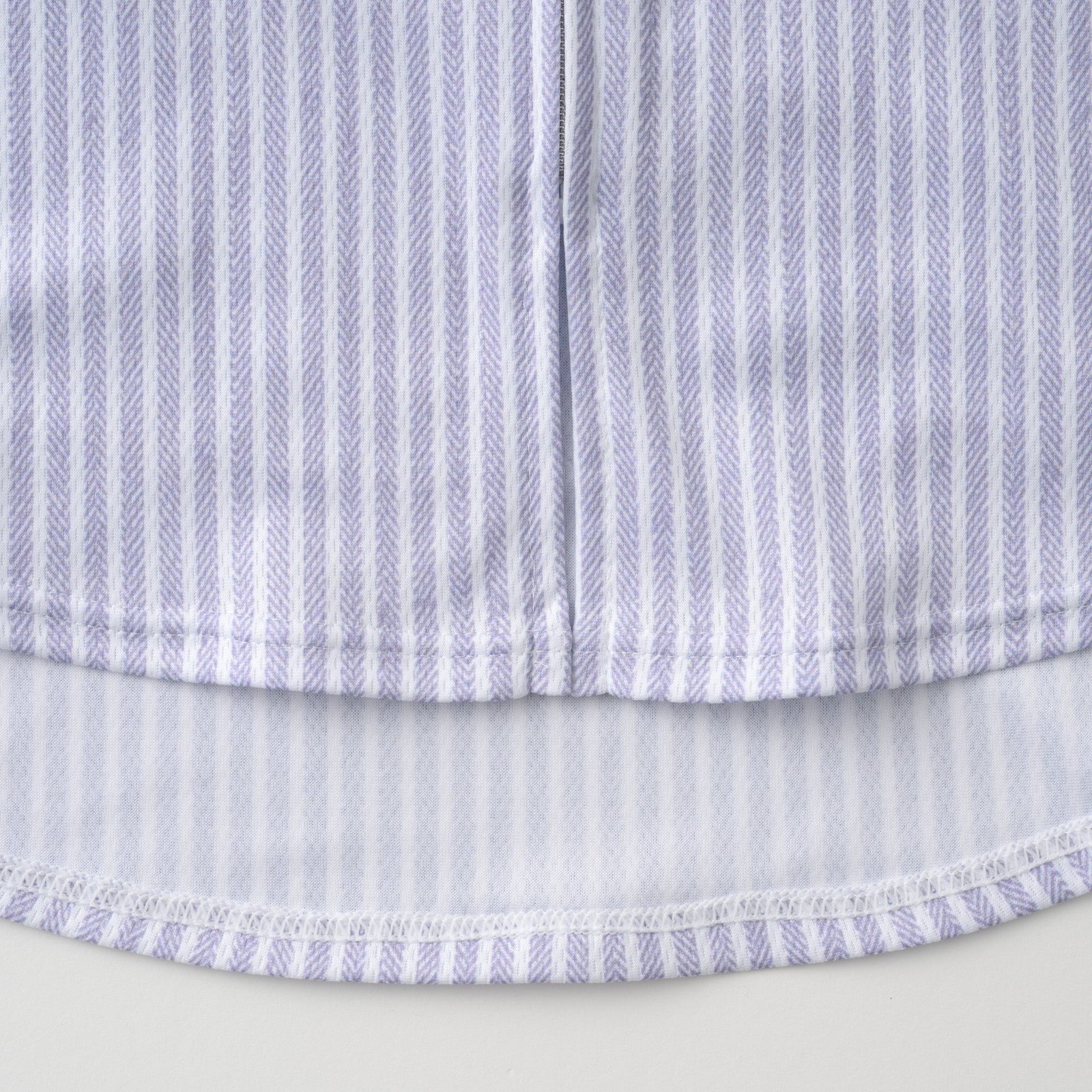 【直営店限定】長袖シャツジャージ　ヘリンボーンストライプ