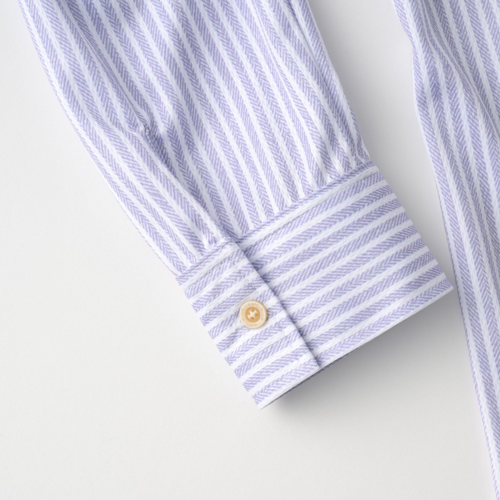 【直営店限定】長袖シャツジャージ　ヘリンボーンストライプ