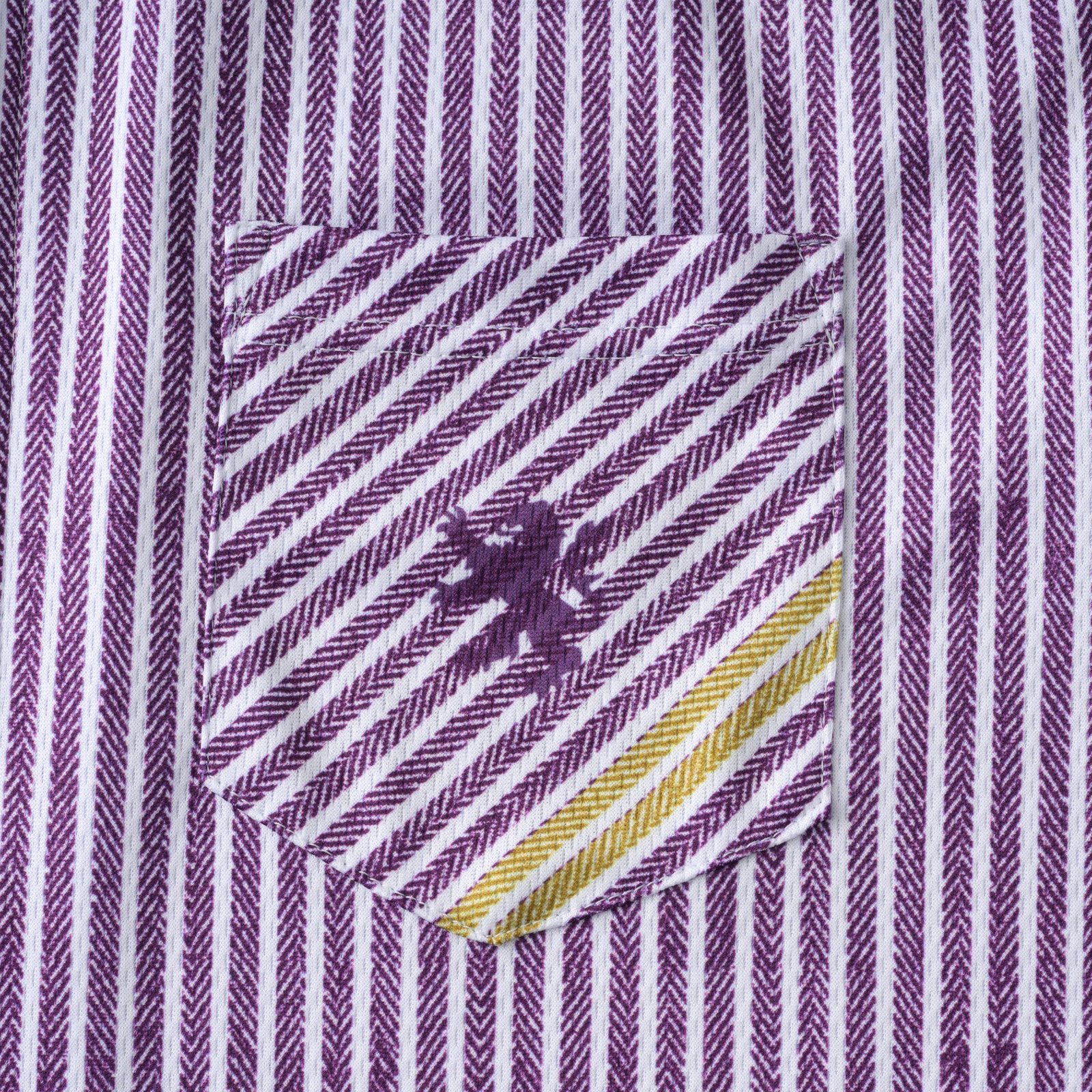 【直営店限定】長袖シャツジャージ　ヘリンボーンストライプ