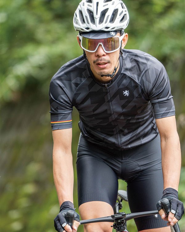 Printed short sleeve jersey oblique