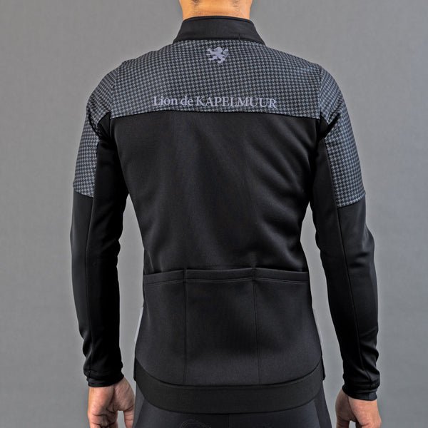 Windproof jacket houndstooth