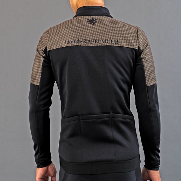 Windproof jacket houndstooth