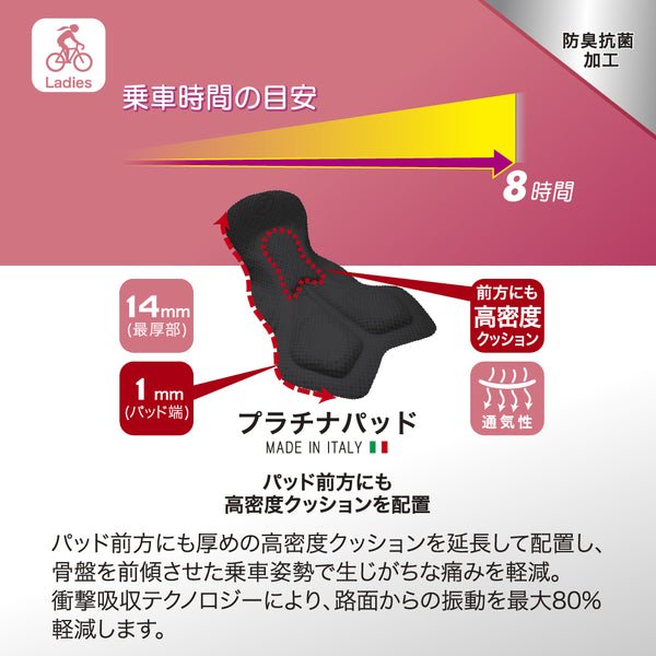 【直営店限定】レディース　ポケット付きUVカットビブタイツ　ブラック